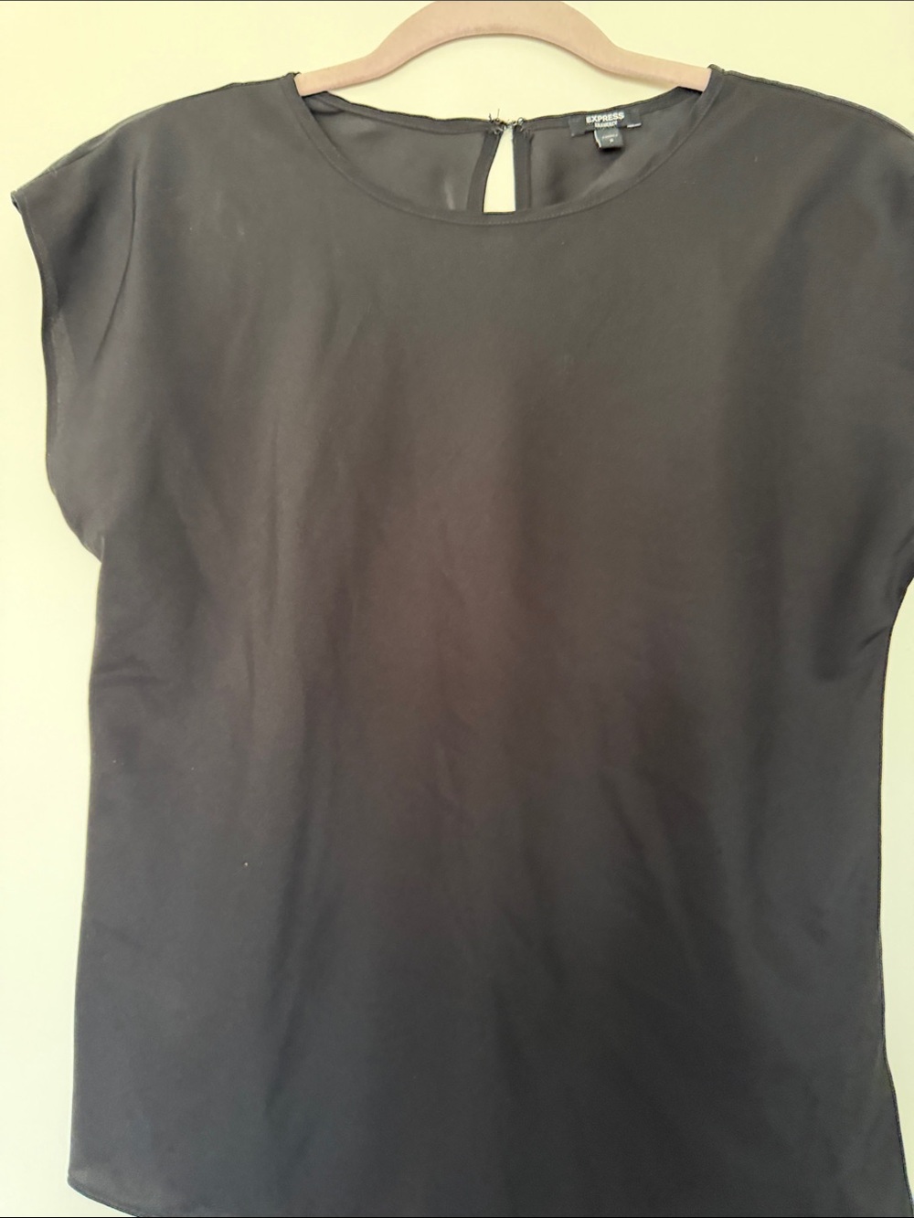 Express Women's Black Cap Sleeve Blouse